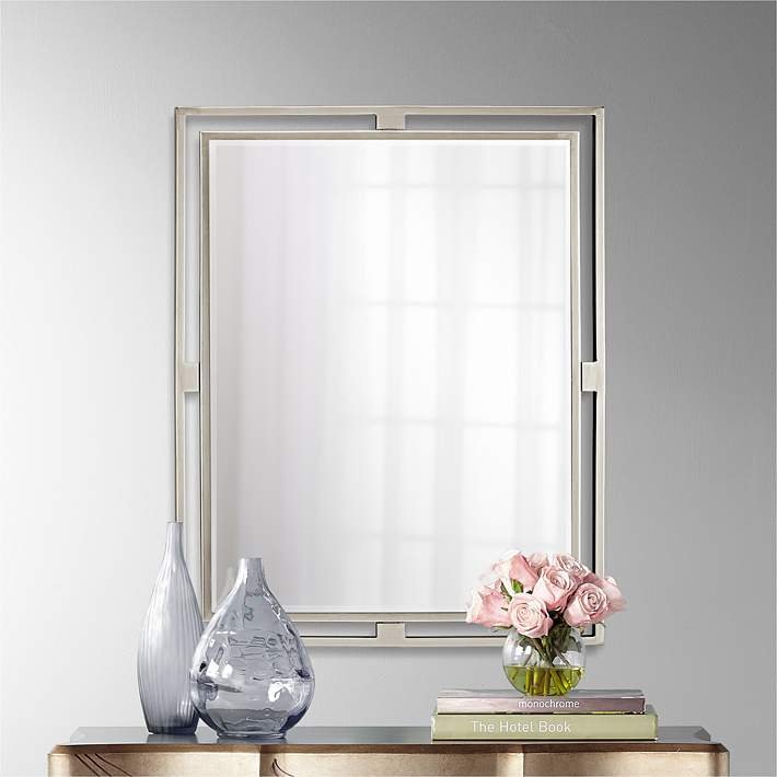 Kichler Hendrik 30″ Rectangular Mirror in Brushed Nickel