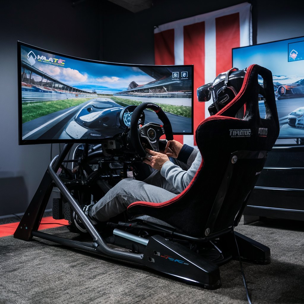 Next Level Racing F-GT Racing Simulator Cockpit. Formula and GT racing simulator cockpit compatible with Thrustmaster, Fanatec, Moza Racing on PC, Xbox and PS